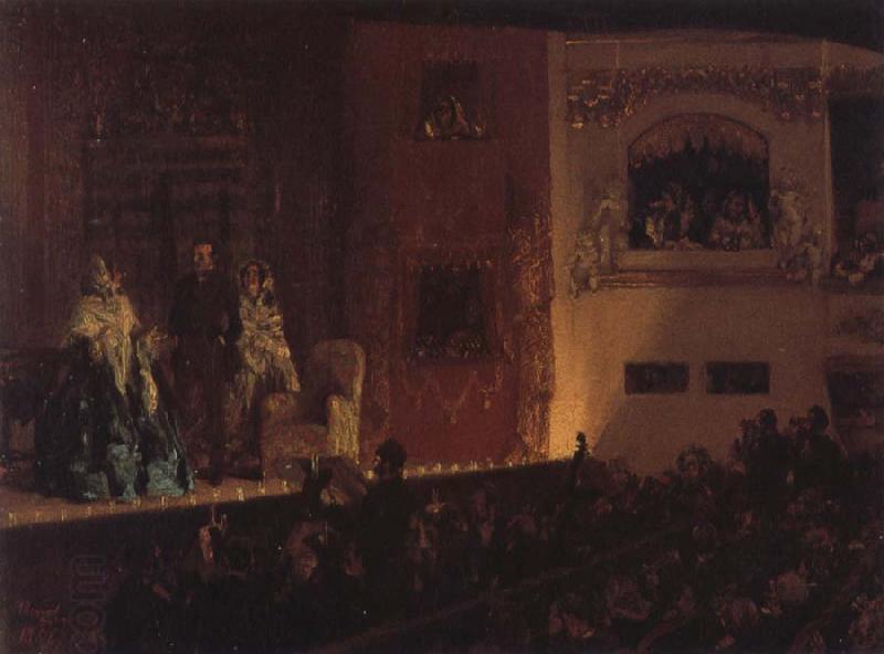 Adolph von Menzel The Theatre du Gymnase China oil painting art